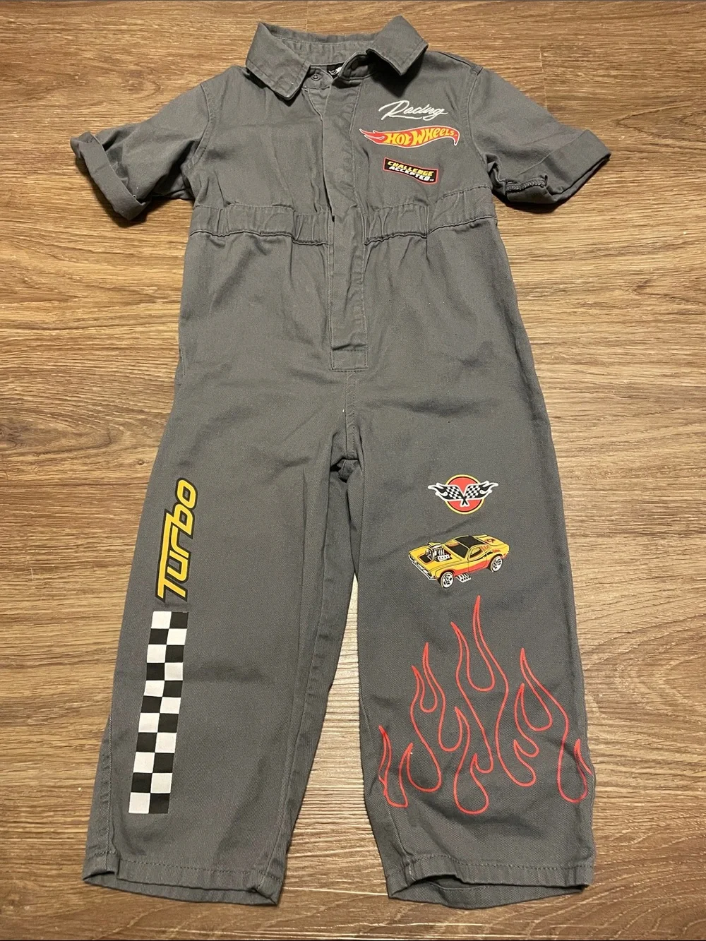Hot Wheels Kids Gray Racing Jumpsuit Costume